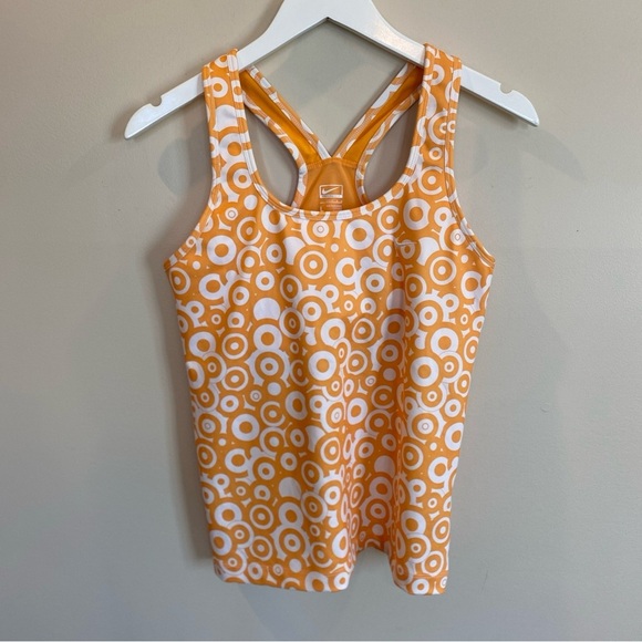 Nike Preformance Tennis Tank Top Racer Back Orange Womens Large Built In Bra - Picture 6 of 7